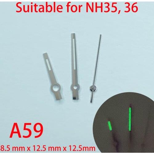 A59 suitable for NH35 watch pointers, watch accessories hand watch custom accessories NH36 Green luminous