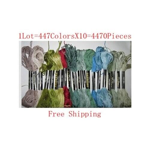 High Quality Cross Stitch Thread 1Lot=4470 Pieces Similar DMC Thread Cross Stitch Floss Free Shipping