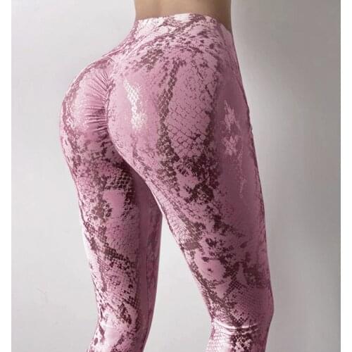 Women Snake Printed Leggings New High Waist Elastic Quick Dry Push Up Legging Fitness Buttocks Slim Legings Workout Female
