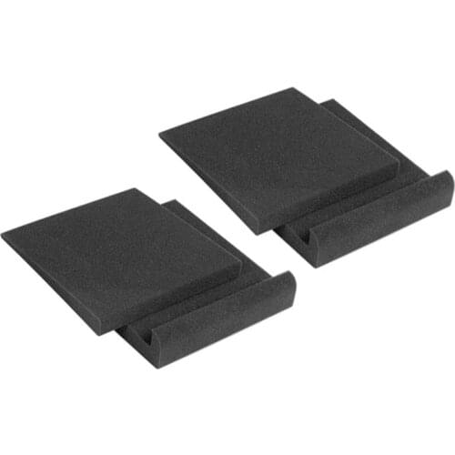 2 Set Monitor Isolation Pads for 4 Inches , High Density Dampening Acoustic Stands Foam Which Fits Most Bookshelf
