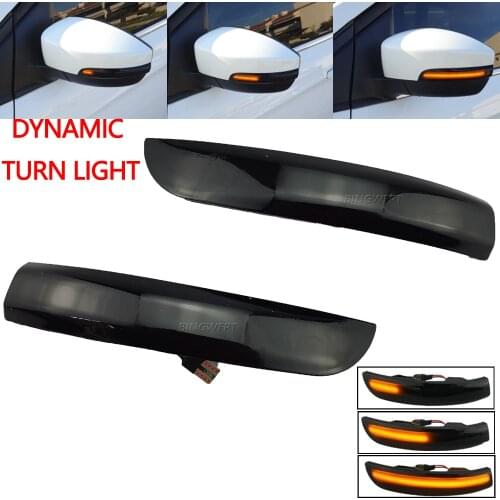 2 Pieces Dynamic Blinker LED Turn Signal Lights Side Mirror indicator For Ford Escape Kuga II EcoSport 2013 - 2019