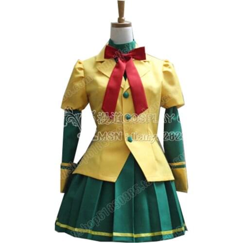2019 Kamikaze Kaitou Jeanne JoanofArc Cosplay Costume Fashion Uniform Dark Green Dres