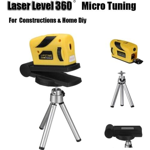 4 in 1 Accurate Infrared Laser Level 2 Lines 3D Level Self-Leveling 360 Horizontal Vertical Cross Super Powerful Laser Level