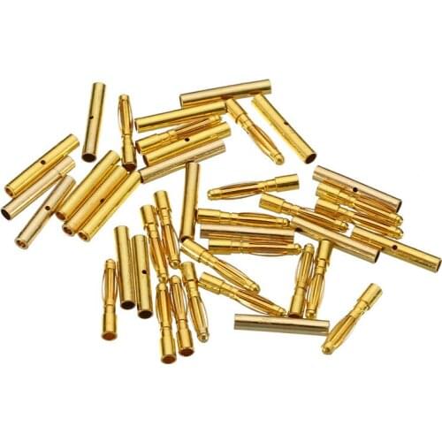 50pair 2mm 3.5mm 4mm Gold-plated Bullet Plug Banana Connector for RC Quadcopter Motor ESC