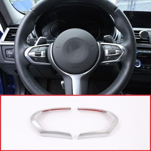 ABS chrome Car Steering Wheel Button Frame Sequins Covers Trim For BMW M3 M4 M5 New 1 3 series X5M Car Styling