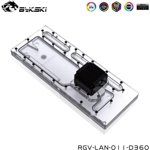 BYKSKI Acrylic Distro Plate Used For LIAN LI O11 Dynamic Case Dual 360MM Radiator Liquid Loop Design ,RGV-LAN-O11-D360