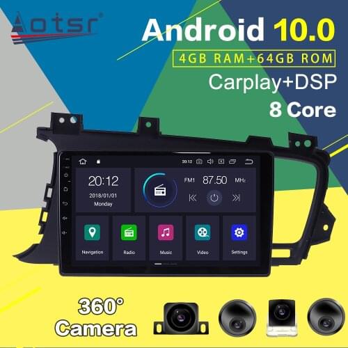 Android 10.0 64GB PX6 Car Radio GPS Navigation For Kia Optima k5 2011-2015 Multimedia Player Auto Stereo Head Unit Carplay DSP