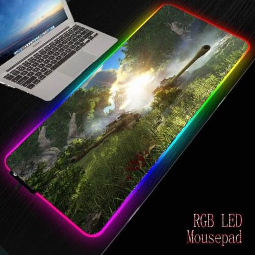 World of Tanks RGB Large Mouse Pad Soft Surface waterproof Color LED Lighting Gaming Mouse Pad,for Laptop Desk Mat 90X40/30X80CM