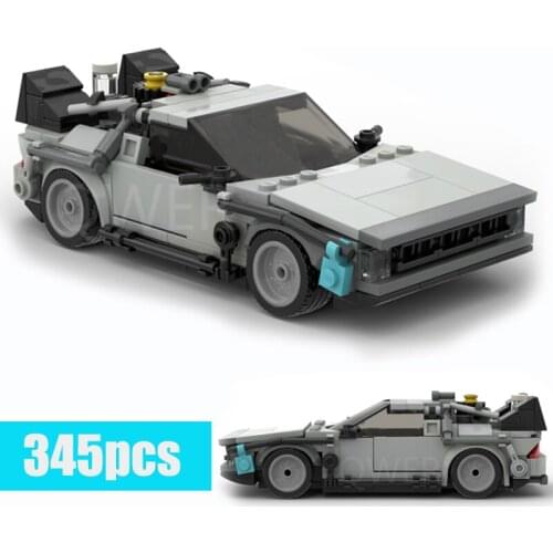 Movie Time Travel Back To The Future 1985 Machine Technical Racing MOC Building Blocks Sports Car Model Bricks Kids Toys Gifts