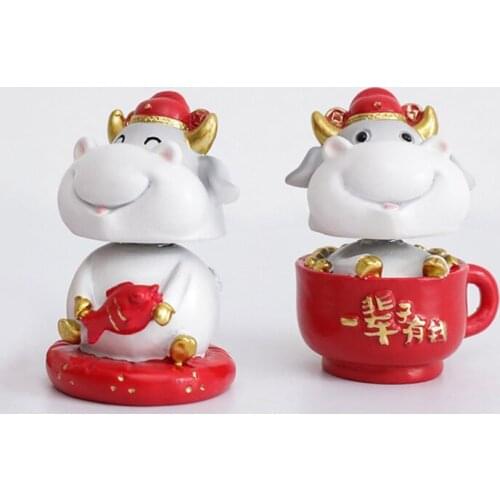Chinese Style New Year Of The Ox Decorations Creative Gifts New Year Festive Home Decorations Milk Tea Shop office