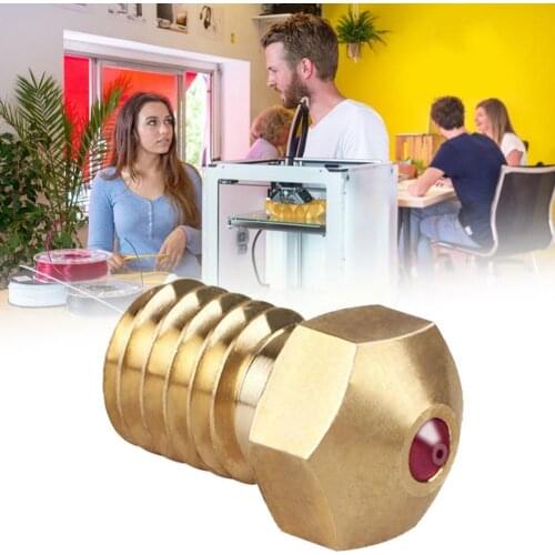 3D printer parts High Temperature Titanium Alloy E3D Ruby Nozzle V6 1.75mm Nozzles 0.4mm For PETG ABS PET PEEK NYLON 1pcs