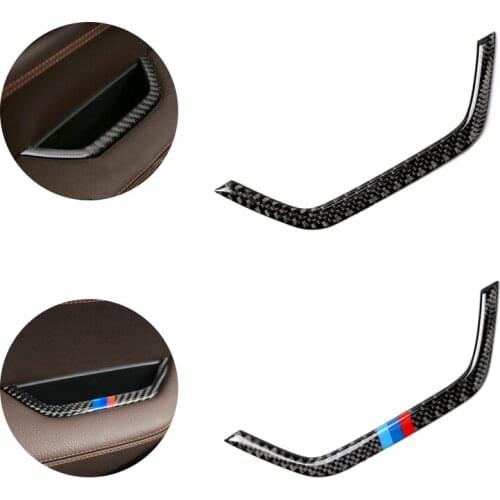 For BMW X3 X4 F25 F26 2011 2012 2013 2014 2015 2016 2017 Car Carbon Fiber Door Bowl Armrest Panel Storage Box Frame Cover Trim