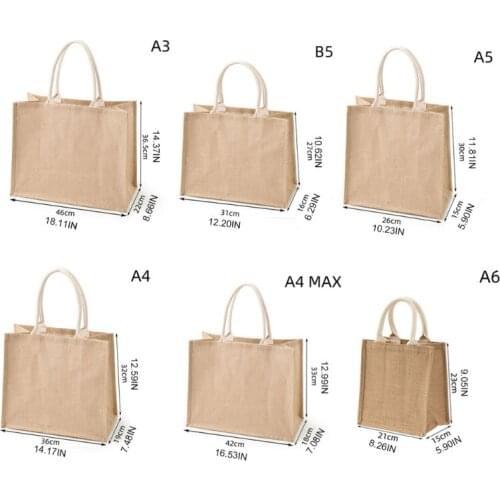 Jute Shopping Bag Large Capacity Reusable Mobile Travel Beach Bags Portable Tote 6XDA