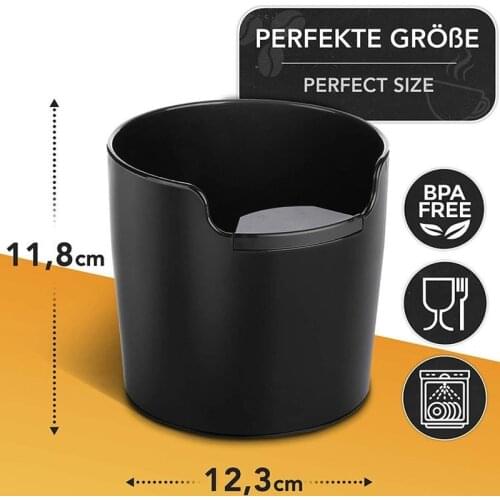 Espresso Knock Box with Improved Handling Innovative Barista Tool Professional Coffee and Espresso Accessories for Home Black