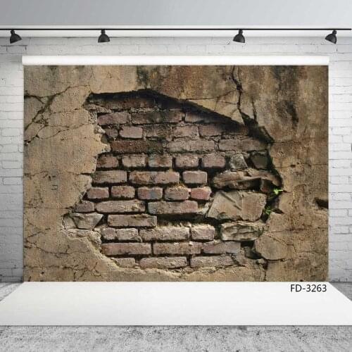 Broken Brick Wall Photography Backgrounds Computer Printed Photocall Backdrop for Baby Children Portrait Photoshoot Photo Studio