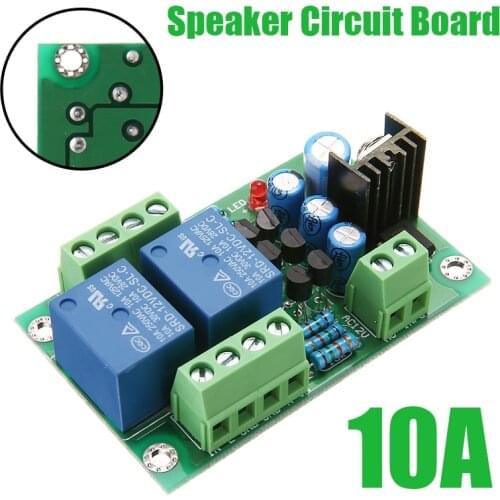 Mayitr 1pc 12-15V Stereo Loud Speaker Protection Board 10A Two-Channel 3S Delay Soft Start Speaker Circuit Boards for Audio Part