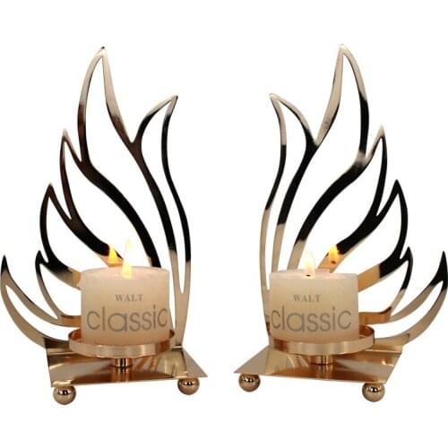 IMUWEN Metal Candle Holders European Style Candlestick Fashion Wedding Candle Stand Exquisite Candlestick Table Home Decor IM731