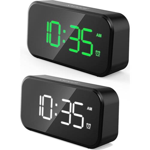 LED Multifunctional Mirror Clock Digital Alarm Snooze Display Time Night Light Table Desktop Office Home Fashion Decoration