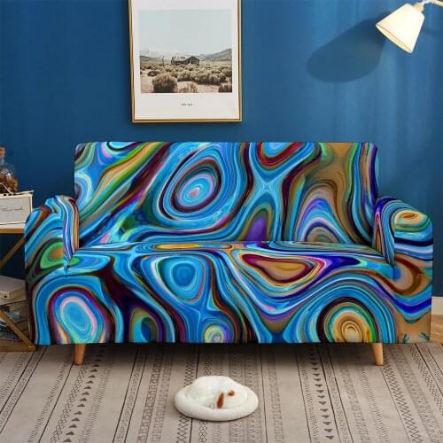 3D Print Fashion Psychedelic Elastic Couch Cover Sofa Custom Sofa Protector For Living Room Bedroom Home Decor 1/2/3/4-seater