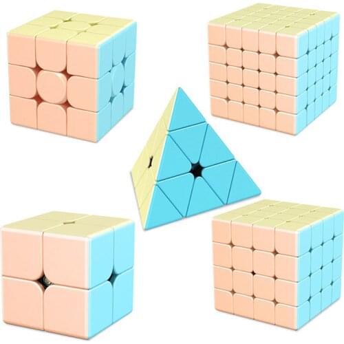 Moyu Macaron Magic Cube Bundle Original Professional Speed Educational Funny Toys for Students Children Cubo Megico Puzzle Pack