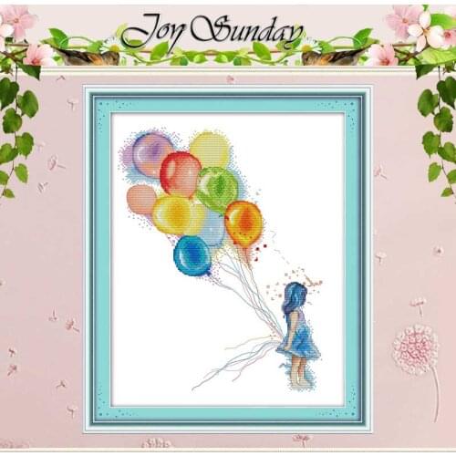 The little girl with a ball counted Cross Stitch 11CT 14CT Cross Stitch Set Wholesale DIY Cross-stitch Kit Embroidery Needlework