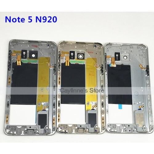 New For Samsung Galaxy Note5 Note 5 N920 Middle Frame Mid Bezel Metal Frame Housing Chassis With Little Parts Replacement