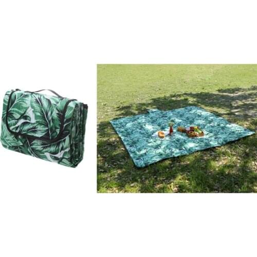 2020 New Outdoor Mat Leaf Print Camping Mat Tent Waterproof Mattress Foldable Sleep Picnic Beach Mat Picnic Blanket Ground Mats