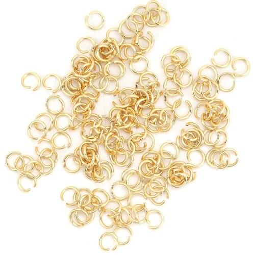Opened Jump Rings Findings 0.6mm 304 Stainless Steel Gold Color For DIY Jewelry Finding Handmade Accessories, 200 PCs