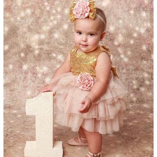 Flower Girls Tutu Dresses Knee Length Sparkly Sequin Dresses Girls First Communion Dresses Girls 1 th Birthday Dress Custom