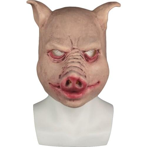 Durable Pig Mask Funny Terror Masquerade Pig Masks Latex Halloween Party Accessory Props