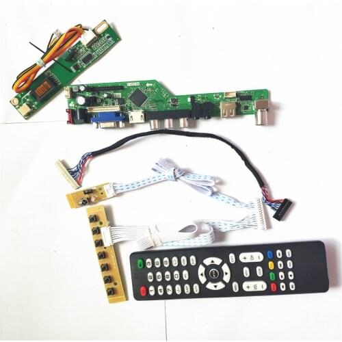 For B154EW01 V9 VC Remote+Inverter+keyboard VGA HDMI-Compatible AV USB RF LCD TV53 controller board 1CCFL 30Pin LVDS