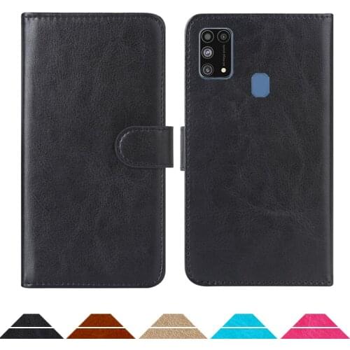 Luxury Wallet Case For Samsung Galaxy M31 Prime Edition PU Leather Retro Flip Cover Magnetic Fashion Cases Strap
