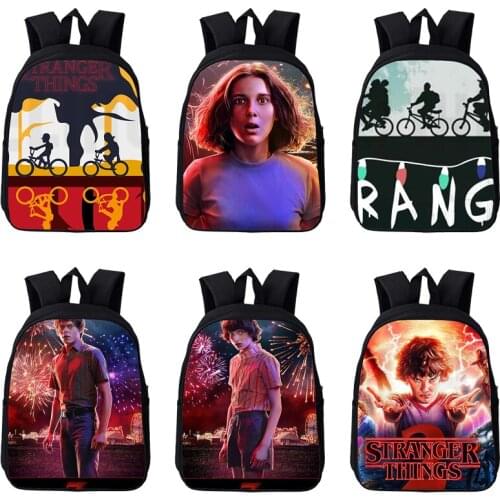 3D Printed Stranger Things Backpack Women Children Travel Backpack Zipper Backpack Kawaii BookBags School Bags for Teenage Girls