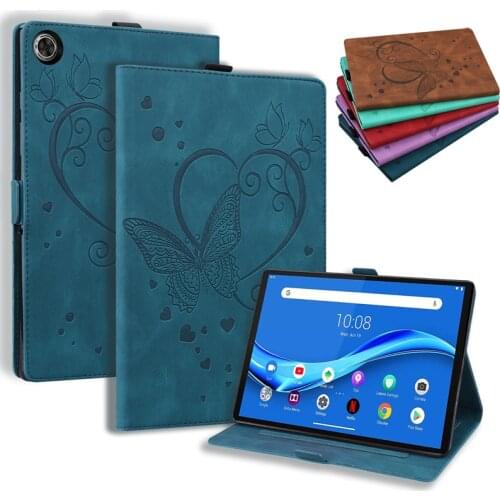 Embossing Butterfly Flower Cover Funda for All New Fire HD 10 Plus 2021 Stand PU Leather for Fire HD 10 Case 2021 2019 2017