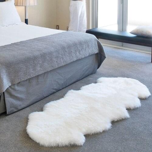 LIU pure wool carpet whole sheepskin NATURAL new wool rug for livingroom fur anti slip bed front blanket luxury real wool sofa