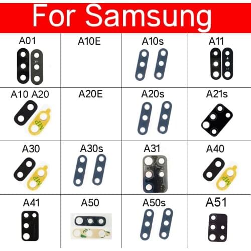 Back Rear Camera Glass Lens For Samsung A01 A10E A10S A11 A10 A20 A20E A20S A21S A30 A30S A31 A40 A41 A50 A50S A51 Repair Parts