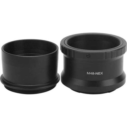 Telescope 2in M48x0.75mm T‑Type Adapter and M48‑NEX Lens Adapter for Sony E Mount Camera