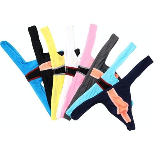 8PCS New Summer Sexy Underwear Men Briefs Shorts Cueca Thin Ice Silk Low Waist Panties Solid U Conve Pouch Seamless Underwear