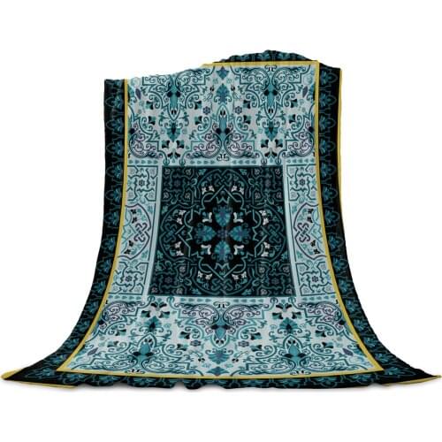 Turkish Pattern Ethnic Style Family Decoration Woolen Blanket Adult Children Bed Sofa Exquisite Soft Flannel Travel Blanket