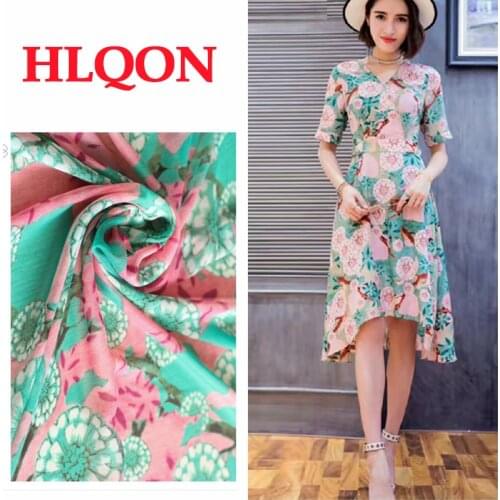 High quality polyester jacquard brocade pink flowers fabric for tissue patchwork sewing DIY dress women clothing by 100x150cm