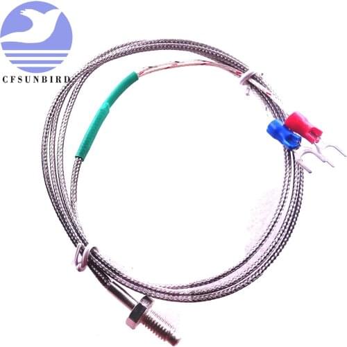 1M K Type Thermocouple Control Thread M6 Screw Probe Temperature Sensor Temperature Controller 0-400C Sensor Probe