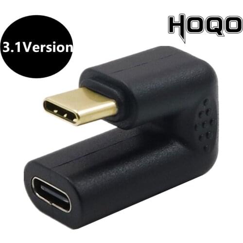 10Gbps Usb C 180 Degree Adapter USB 3.1 Gen2 Type-c Elbow Male to Female Extension Connector Sync Data Charging Video 4K@60hz