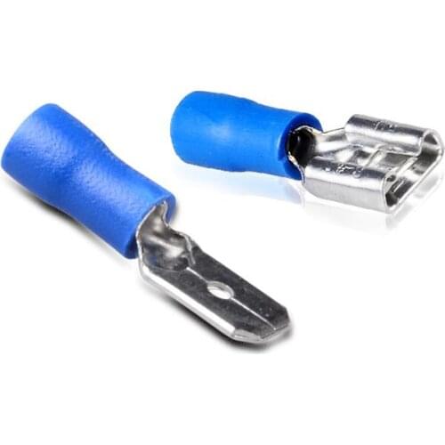 100sets MDD2-250 FDD2-250 Copper terminals 1.5-2.5mm2 Male and female insulation joint End Electrical Crimp Terminals