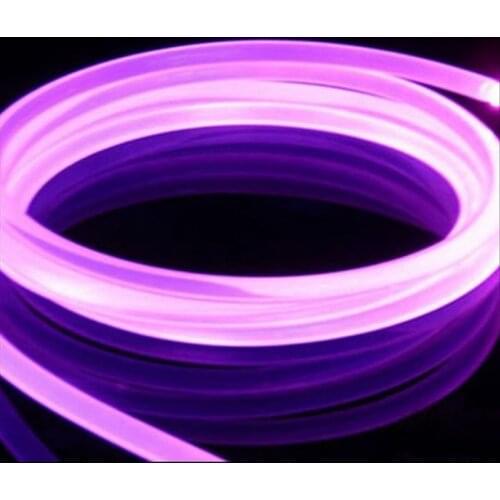 10mX 12mm diameter supper transparent solid core side glow fiber optic cable for swimming pool free shipping