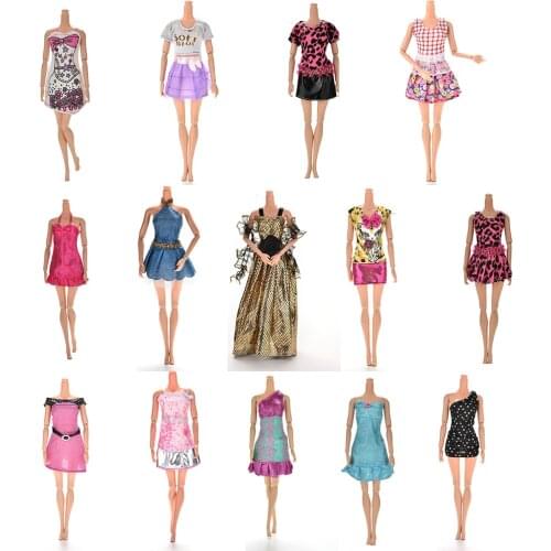 11.11 Sale Fashion Mini Doll Dress Multi Styles Handmade for Dress Dolls Party Slim Dress Clothing Accessories