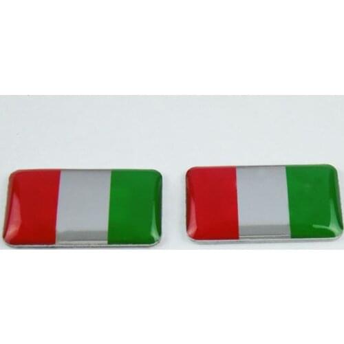 2pcs Auto car ITALY Italian Flag Resin Emblem Badge Sticker