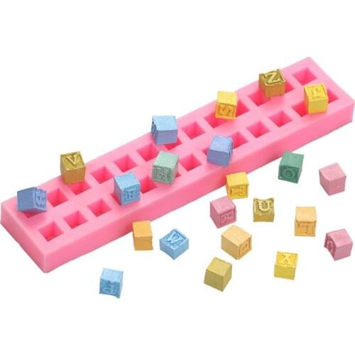 25*5.3*2CM DIY Sugar Craft Cake Party Dinner Letter Block Cake Silicone Mold Fondant Mold Cake Decorating Tools Gum Paste Mold