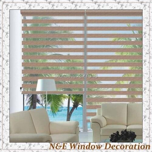Free shipping 100% polyester blackout plastic curtain window blinds and zebra rooler blinds for living room
