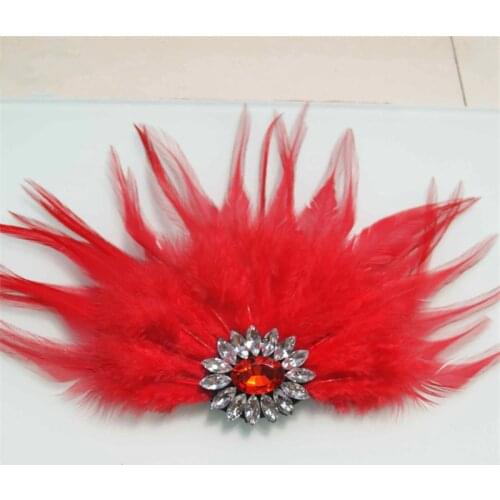 Luxury Fashion Feather Crystal Brooch Pin Men Women Wedding Party Jewelry Accessories Corsage Handmade Gift Idea For Her
