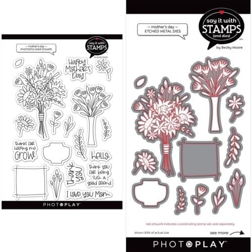 CH 2021New Arrival MOTHERS DAY Cutting Metal Decorative Scrapbooking Steel Craft Die Cut and Stamps Embossing Card